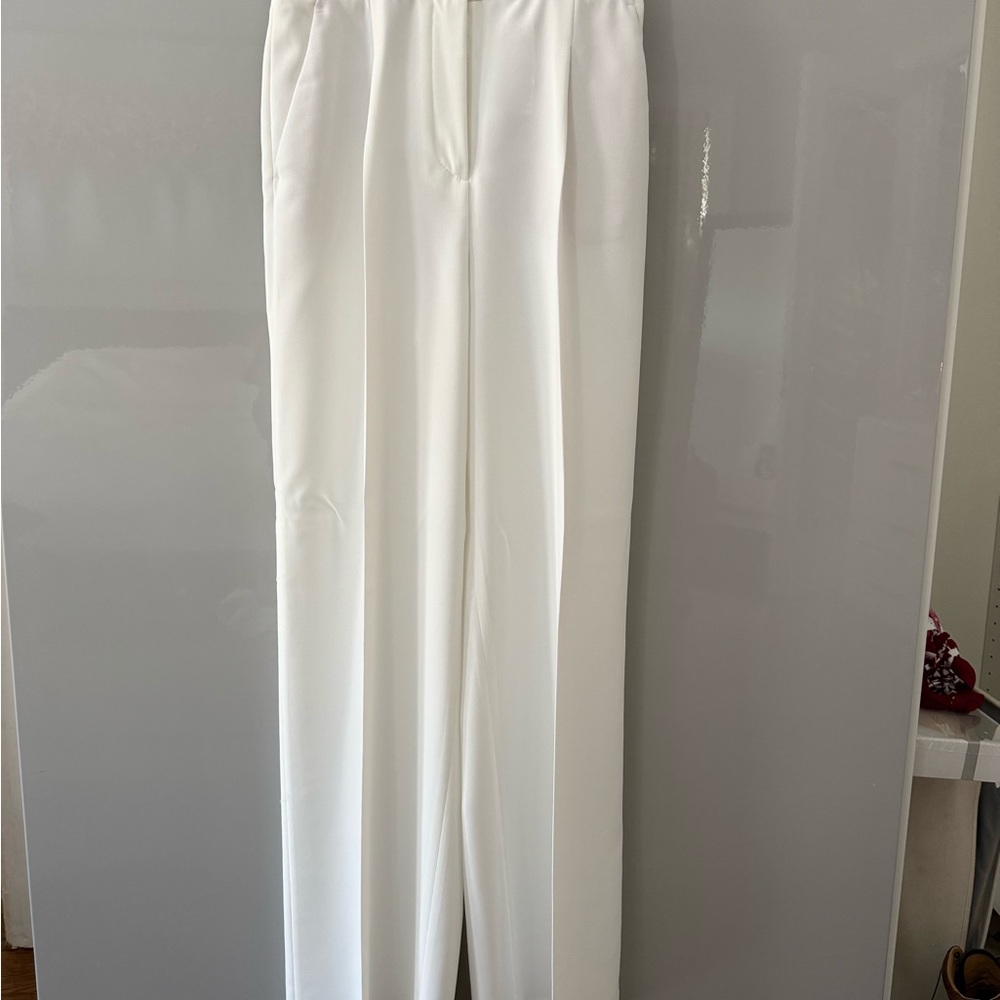 Zara High Waist Pleated Wide Leg Trousers Pants (Gold Button) - Art 3069/566/251